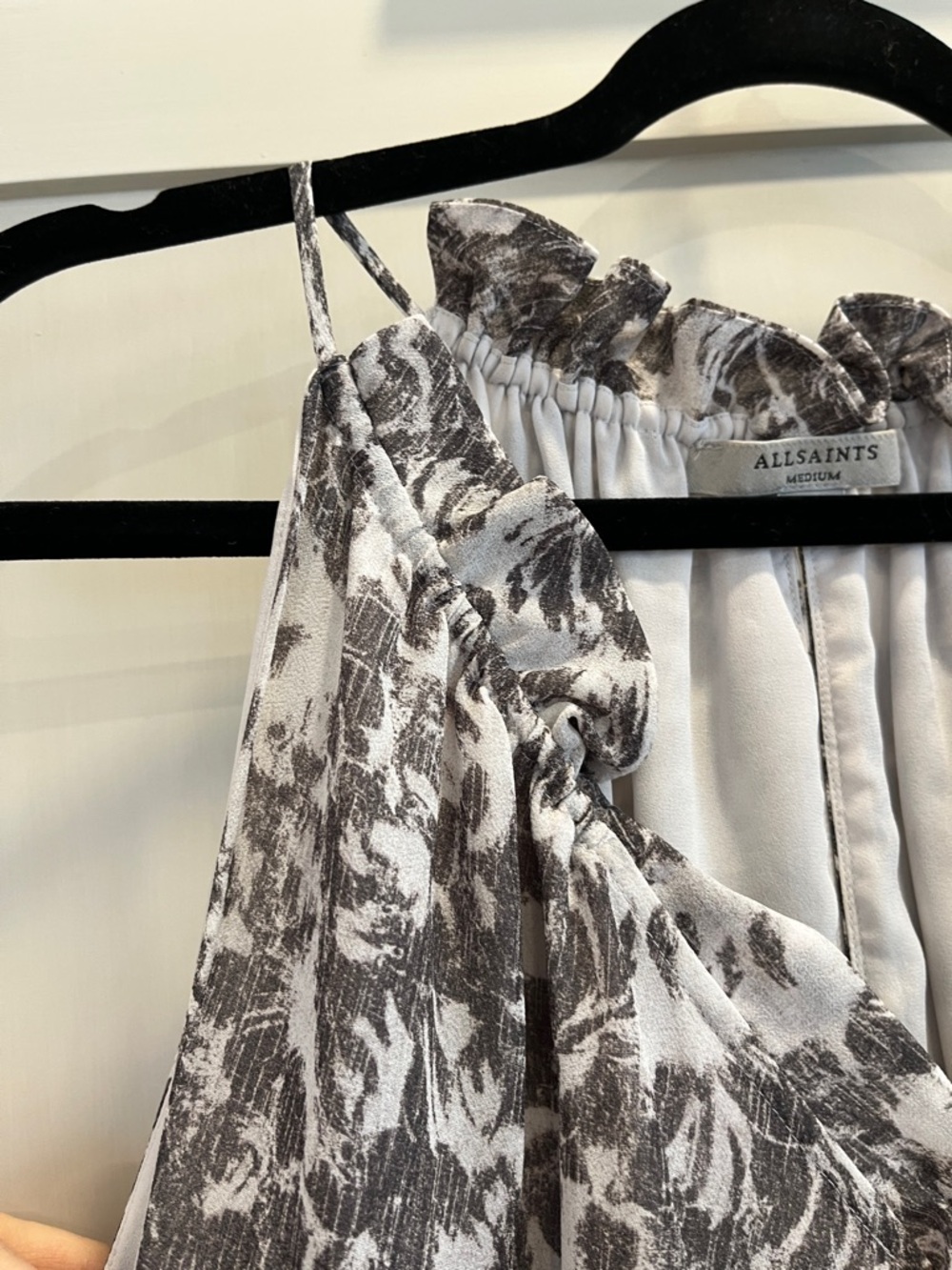 All Saints Nylah Rosa Sleeveless Floral Maxi Dress in Gray and White - Picture 6 of 16